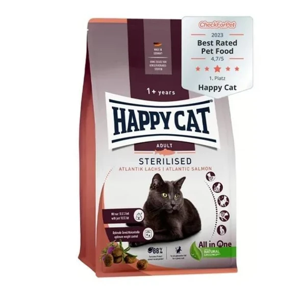 Happy Cat Somonlu Kısırlaştırılmış Kuru Kedi Maması 4 Kg ürün görseli 1