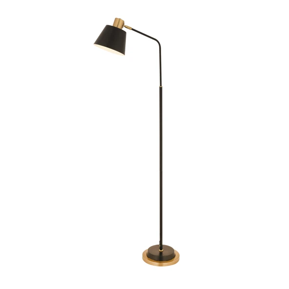 Arrigo Siyah Retro Başlıklı Modern Dekoratif Köşe Lambader ürün görseli 1