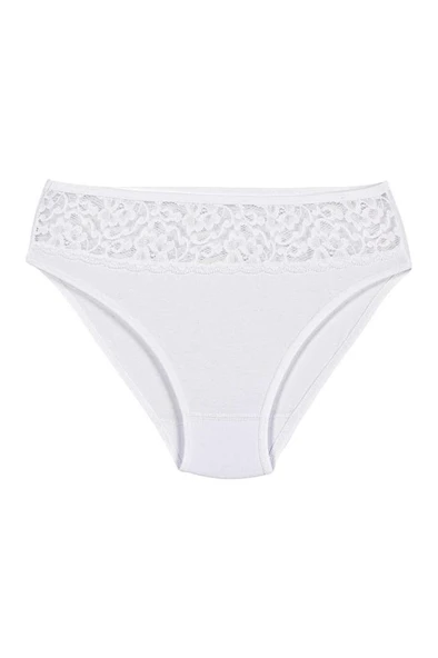 6 Adet Yıldız Bayan Likralı Dantelli Bikini Külot Beyaz 3785 ürün görseli 1