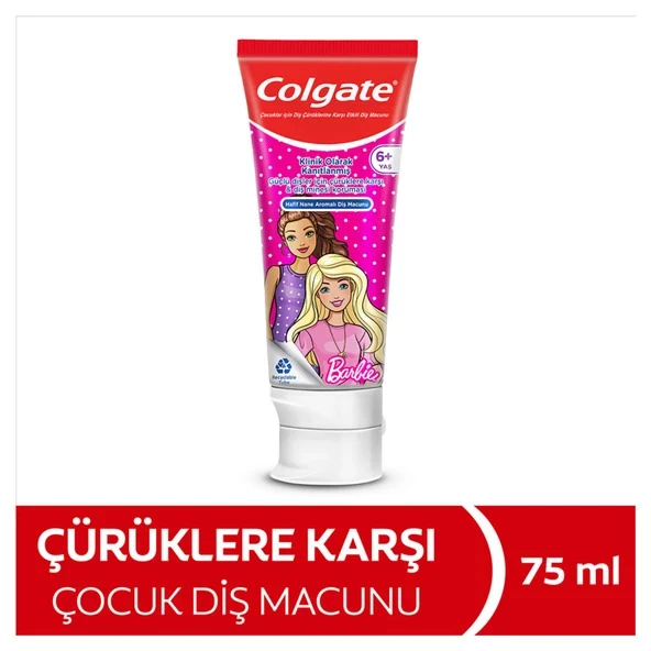 Colgate Barbie Çocuk Diş Macunu 75 Ml 6 Adet ürün görseli 1