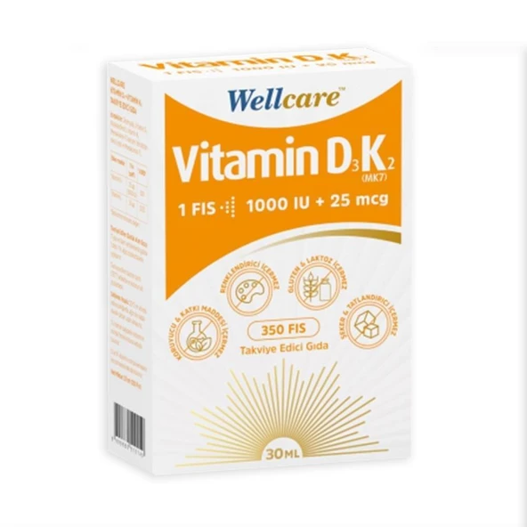 Wellcare Vitamin D3K2 Sprey 30 ml ürün görseli 1