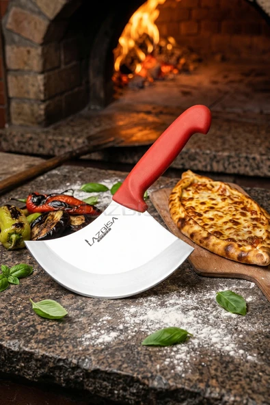 LAZBİSA Silver Serisi Mutfak Bıçak Hilal Börek Bıçağı Pizza Pide Bıçağı Günlük Kullanım ( Mft-243 ) ürün görseli 1