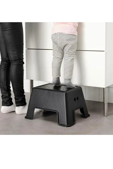 Bolmen tabure siyah 44x35x25cm - Resim 3