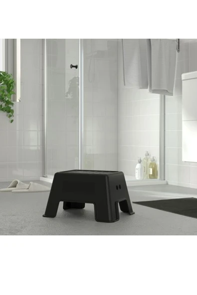 Bolmen tabure siyah 44x35x25cm - Resim 2