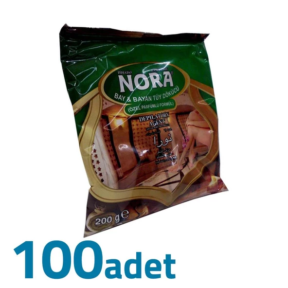 Nora Tüy Dökücü Parfümlü Bay Bayan Hamam Otu Tozu 170Gr X 100Adet ürün görseli 1