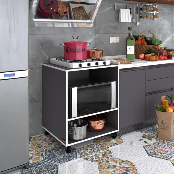 Kenzlife ocak dolabı nermin gri 85*70*60 XLARGE hazır mutfak klasik setüstü ocak için sabit tabla ürün görseli 1