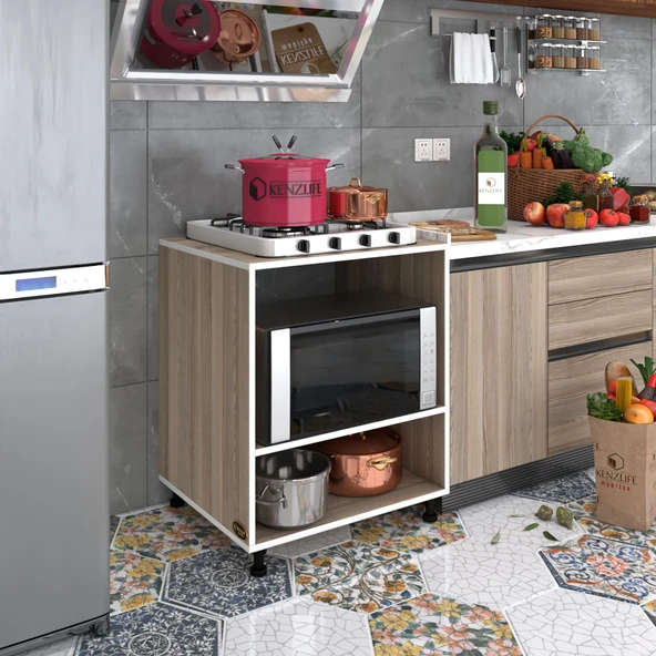 Kenzlife ocak dolabı nermin crd 85*70*60 XLARGE hazır mutfak klasik setüstü ocak için sabit tabla ürün görseli 1