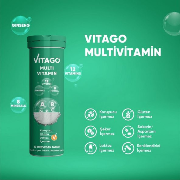 3lü Paket Vitago Multivitamin - Resim 2