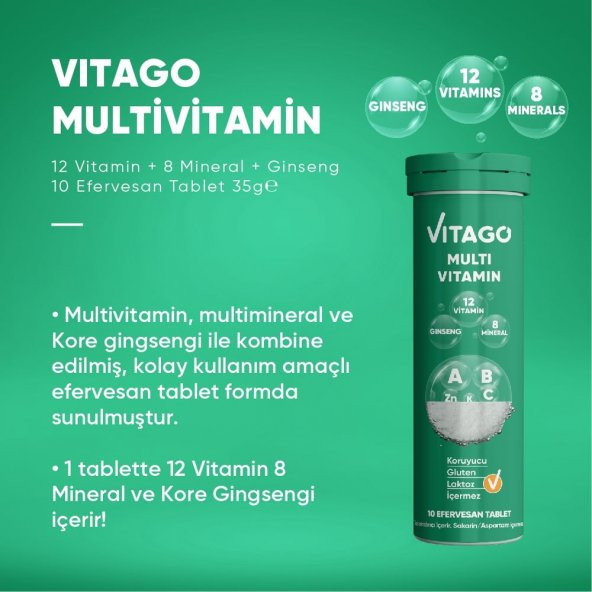 3lü Paket Vitago Multivitamin - Resim 3