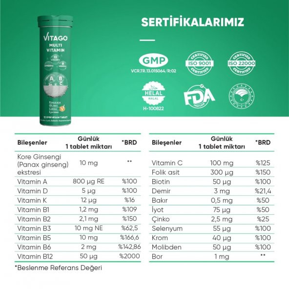 3lü Paket Vitago Multivitamin - Resim 4