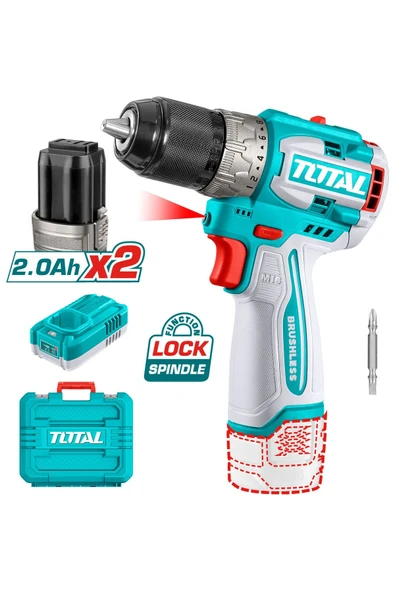 Total Li-ion Akülü Kömürsüz  16v Matkap 60 Nm Tork TDLI16682 ürün görseli 1