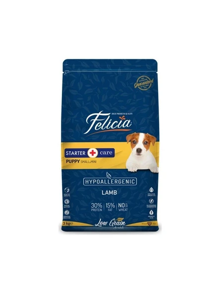 Felicia Hypoallergenic Küçük Ve Orta Irk Kuzulu Düşük Tahıllı Yavru Köpek Maması 3 Kg ürün görseli 1