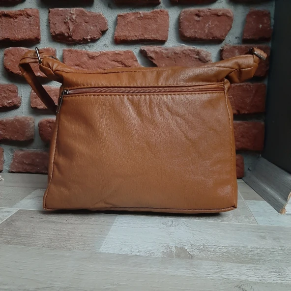 Bayan Çapraz Omuz Çantası Taba Gvn-0094 - Resim 4