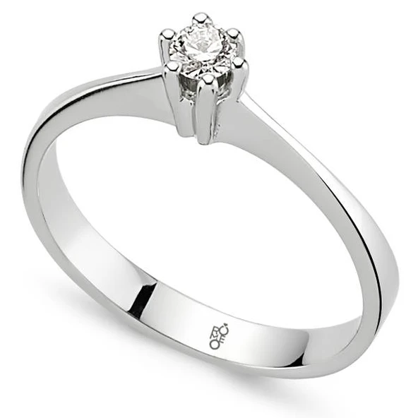 0.10 Ct Tektaş Pırlanta  Yüzük RM0730 ürün görseli 1