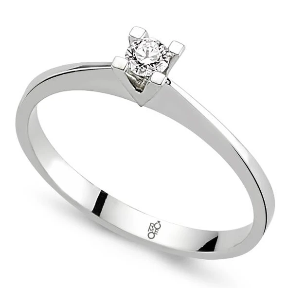 0.10 Ct Tektaş Pırlanta  Yüzük RM19030 ürün görseli 1