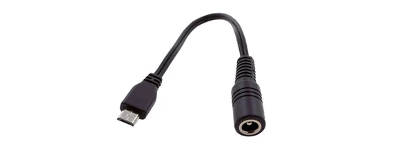 Mikro usb - to -DC5.5 x 2.1mm Dişi  Erkek DC Güç Kablosu Adaptörü 15cm ürün görseli 1