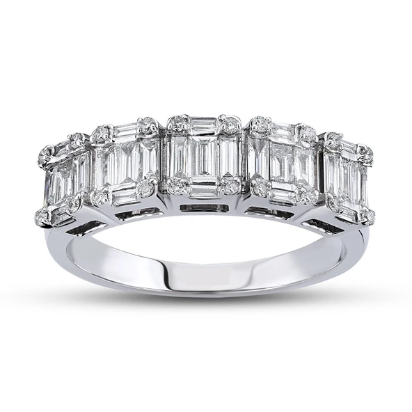 Harem Altın 0.59 Ct Baget Pırlanta Yüzük B10 ürün görseli 1