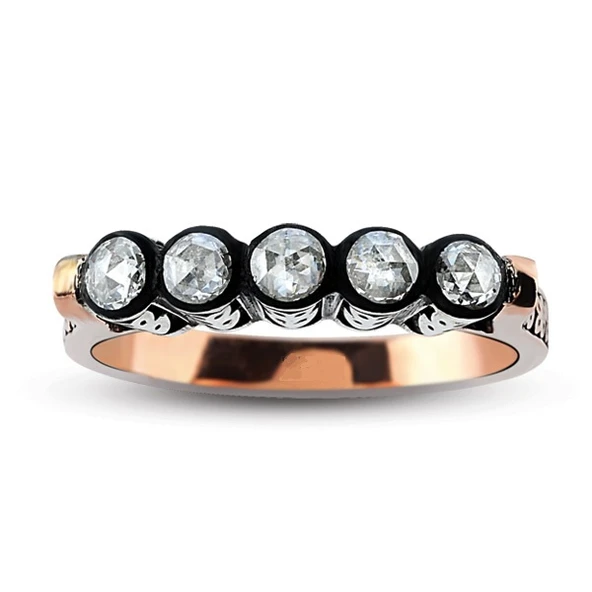 Harem Altın 0.38 Ct Elmas Beştaş Yüzük EY10 ürün görseli 1