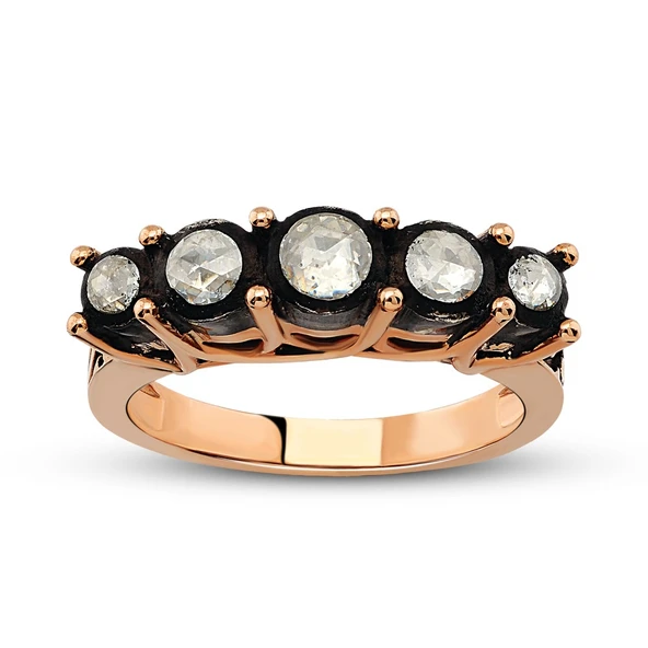 Harem Altın 0.38 Ct Elmas Beştaş Yüzük EY23 ürün görseli 1