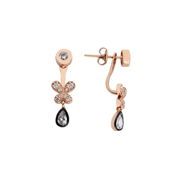 Harem Altın Kelebek Piercing Gümüş Küpe  GMS589 ürün görseli 1