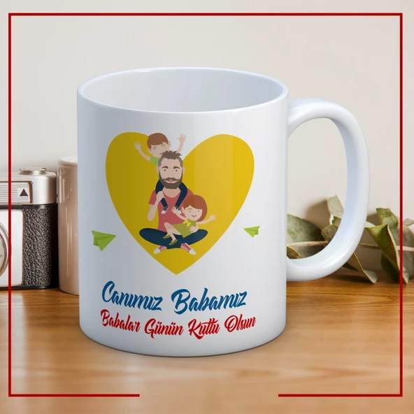 Canımız Babamız Babalar Günü Kupa Bardak Baskılı Kahve Kupa Bardak-2 ürün görseli 1