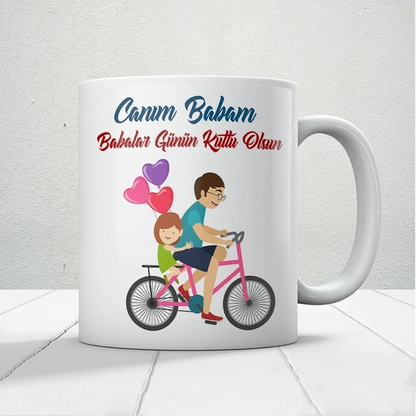 Canım Babam Baskılı Babalar Günü Kupa Bardak Kahve Kupa Bardak-27 ürün görseli 1