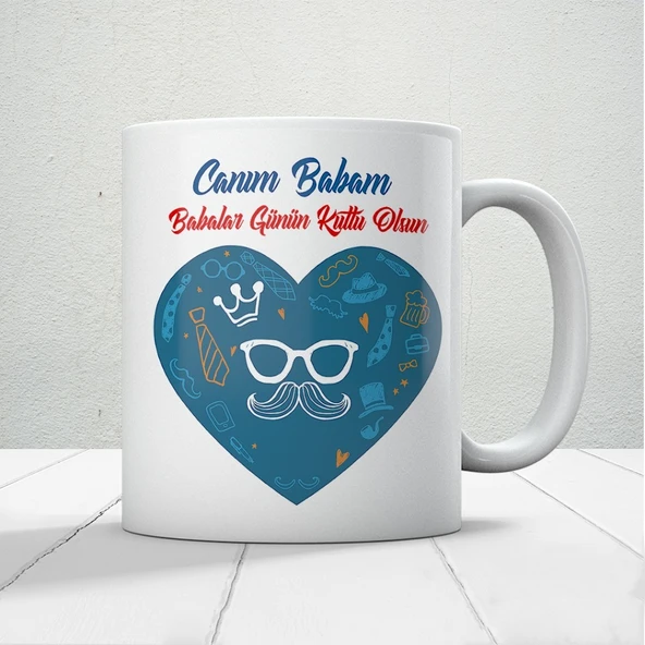 Canım Babam Baskılı Babalar Günü Kupa Bardak Kahve Kupa Bardak-29 ürün görseli 1