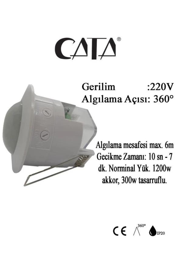 Cata CT-9242 Işık ve Mesafe Hareket Sensörü - Resim 2
