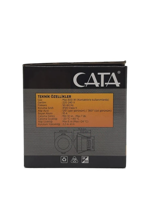 Cata CT - 9242 Zaman Ayarlı Hareket Sensörü - Resim 7