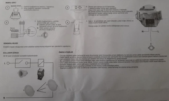 Cata CT- 9242 Sıva Altı Hareket Sensörü - Resim 9