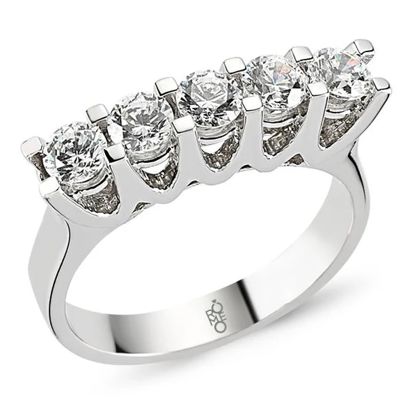 18 Ayar Altın 1.15 Ct Pırlanta Beştaş Yüzük RMY512 ürün görseli 1