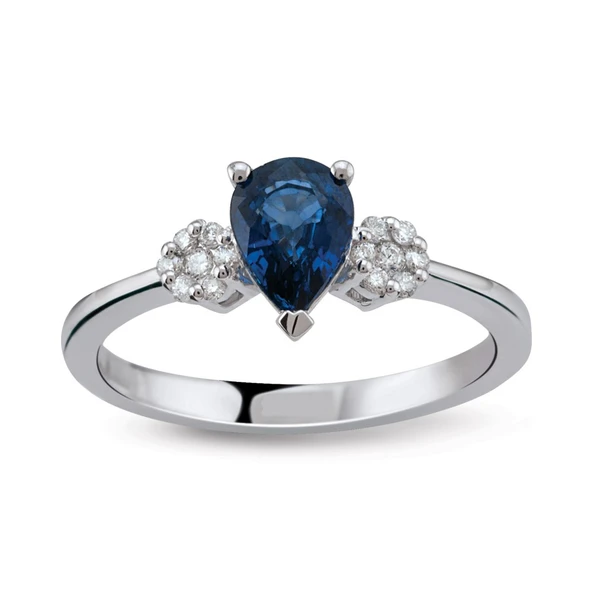 Harem Altın 0.86 Ct Pırlanta Safir Yüzük RTY34 ürün görseli 1