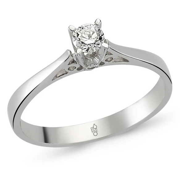Harem Altın Romeo Pırlanta 0.19 Ct Tektaş Yüzük RMY303 ürün görseli 1