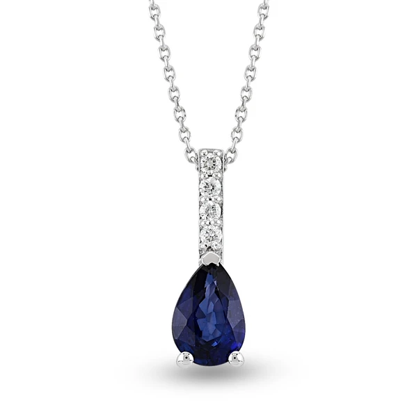 Harem Altın 0.43 Ct Pırlanta Safir Kolye RTKL56 ürün görseli 1