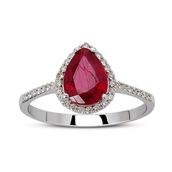 Harem Altın 1.82 Ct Pırlanta Yakut Yüzük RTY35 ürün görseli 1