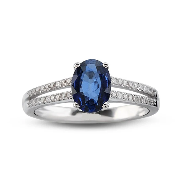 Harem Altın 1.16 Ct Pırlanta Safir Yüzük RTY20 ürün görseli 1
