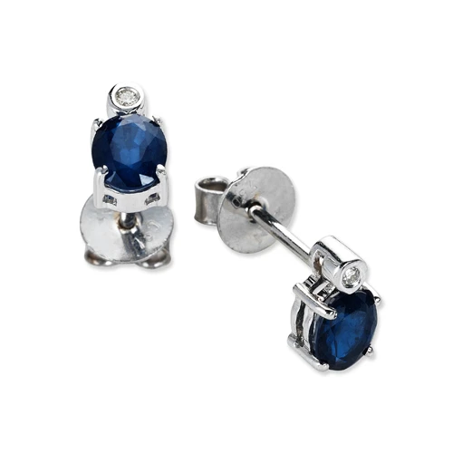 Harem Altın 1.00 Ct Pırlantalı Safir Küpe RTK29 ürün görseli 1
