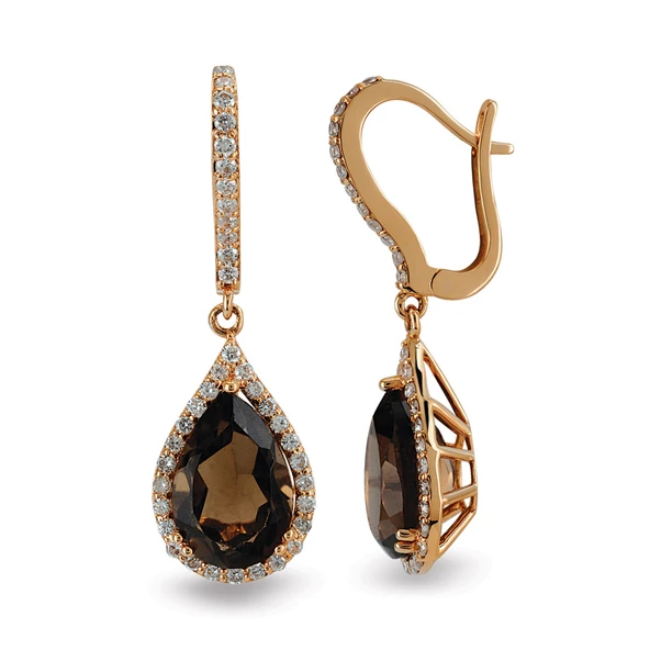 Harem Altın 4.34 Ct Pırlantalı Renkli Taşlı Küpe RTK40 ürün görseli 1