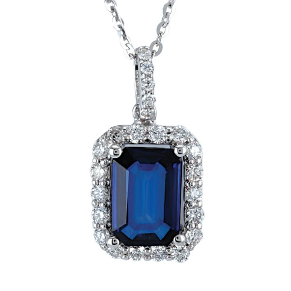 Harem Altın 1.21 Ct Pırlanta Safir Kolye RTKL2 ürün görseli 1
