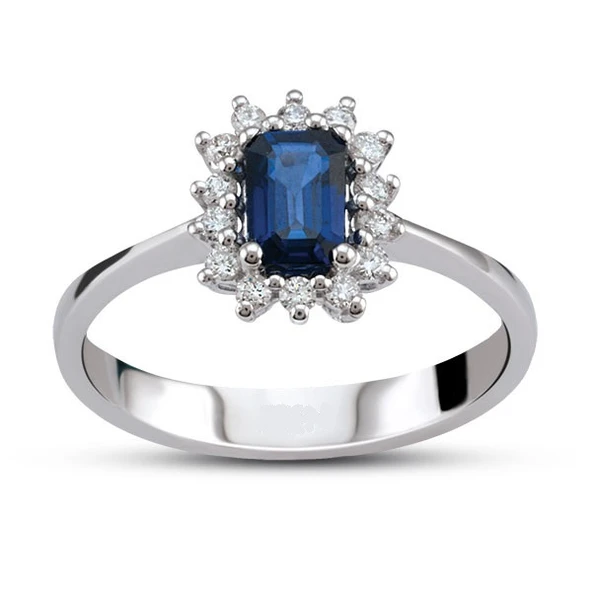 Harem Altın 0.68 Ct Pırlanta Safir Yüzük RTY22 ürün görseli 1