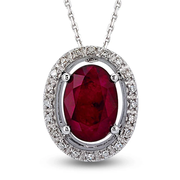 Harem Altın 1.03 Ct Pırlanta Yakut Kolye RTKL12 ürün görseli 1