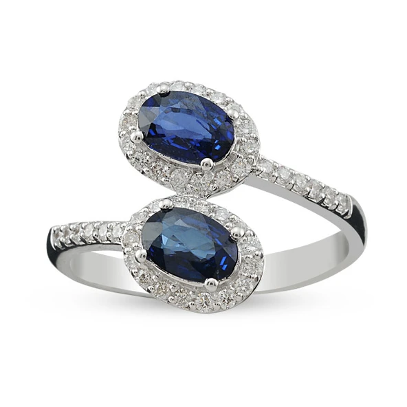 Harem Altın 1.29 Ct Pırlanta Safir Yüzük RTY13 ürün görseli 1