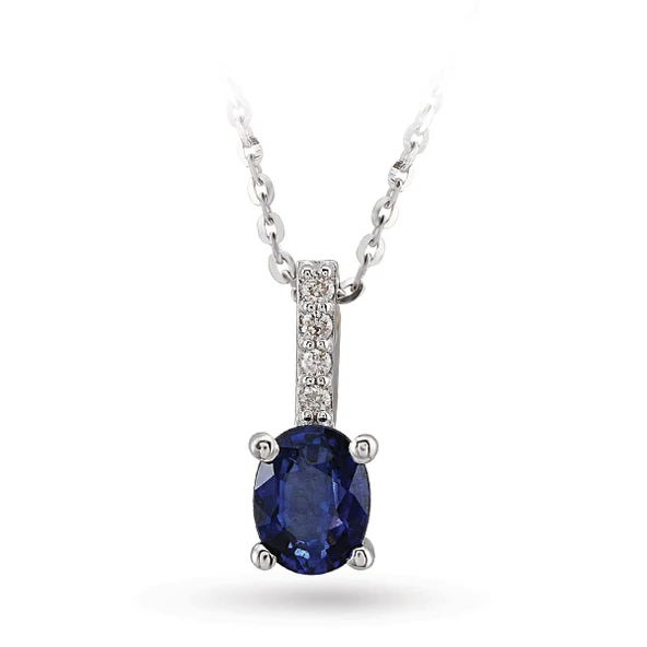 Harem Altın 0.50 Ct Pırlanta Safir Kolye RTKL15 ürün görseli 1
