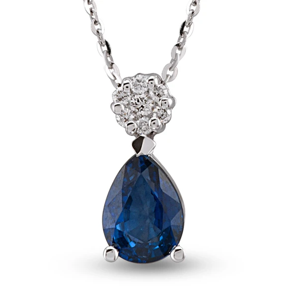 Harem Altın 0.92 Ct Pırlanta Safir Kolye RTKL47 ürün görseli 1