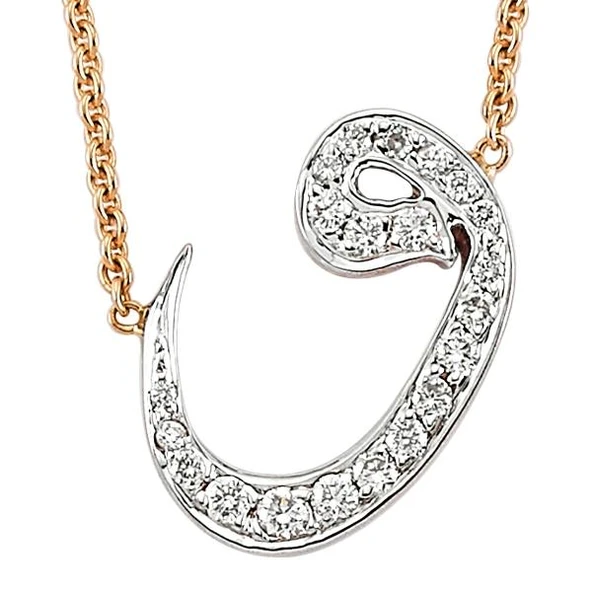 Harem Altın 18 Ayar Altın Pırlanta Vav Kolye RMK1021 ürün görseli 1