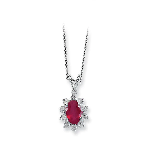 Harem Altın 1.32 Ct Pırlanta Yakut Kolye RTKL20 ürün görseli 1