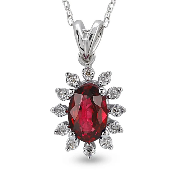 Harem Altın 0.62 Ct Pırlanta Yakut Kolye RTKL1 ürün görseli 1