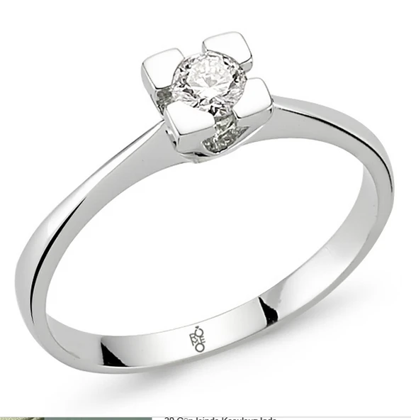 Harem Altın Romeo Pırlanta 0.20 Ct Tektaş Yüzük RM-10011 ürün görseli 1