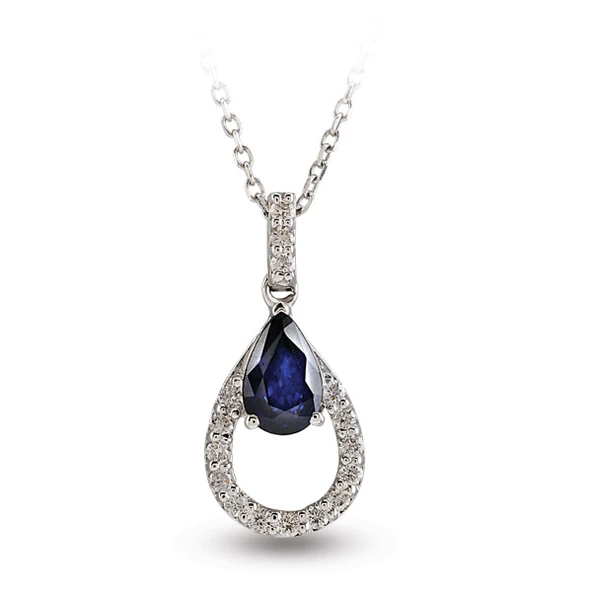 Harem Altın 0.54 Ct Pırlanta Safir Kolye RTKL28 ürün görseli 1