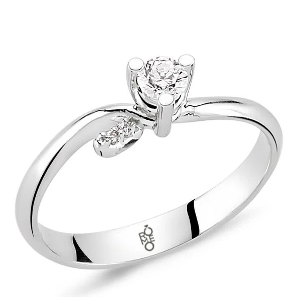 Harem Altın Romeo Pırlanta 0.18 Ct Tektaş Yüzük RM-10044 ürün görseli 1